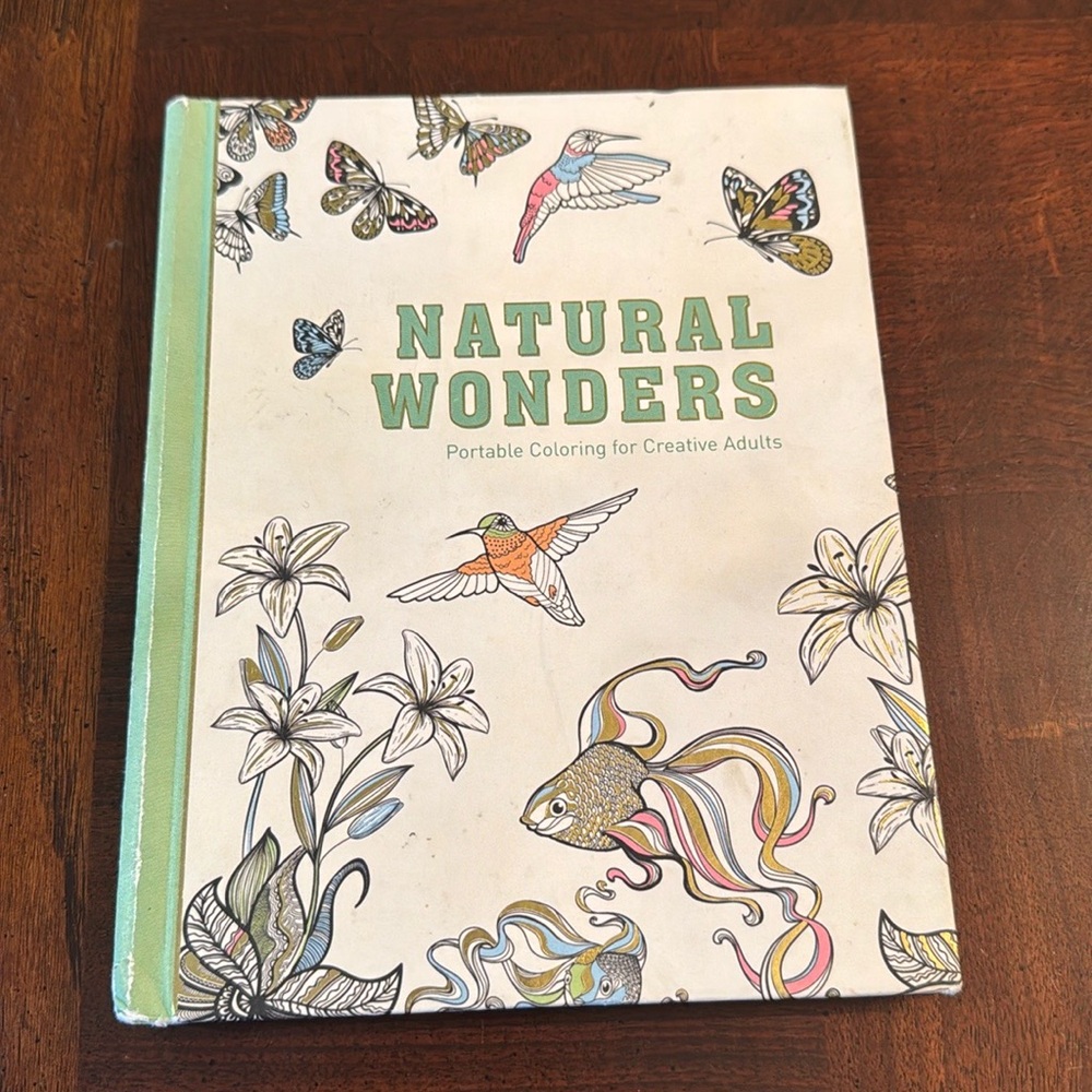 Natural Wonders Portable Coloring for Creative Adults Hardcover Book